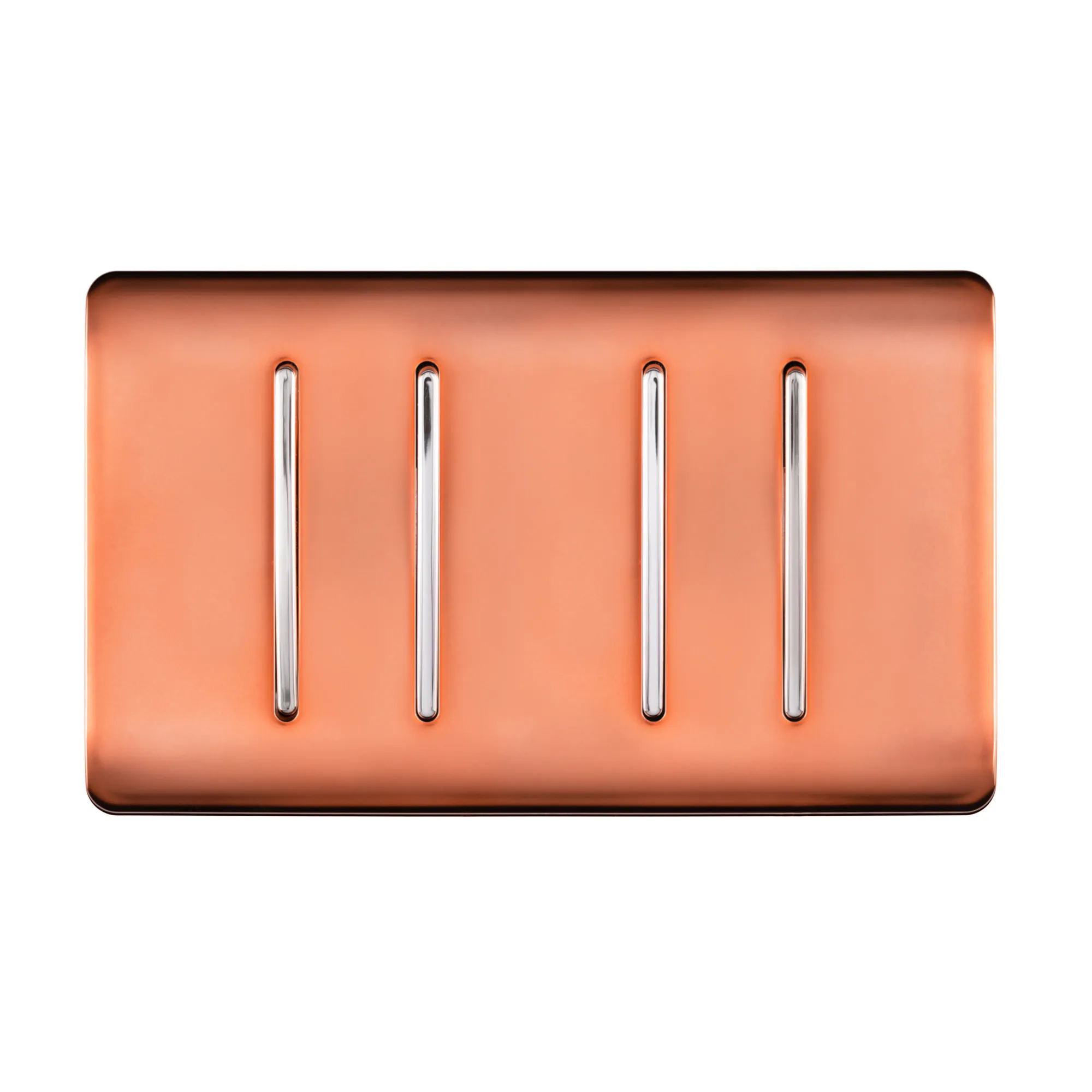 ART-SS44CPR  4 Gang 2 Way 10 Amp Rocker Twin Plate Copper